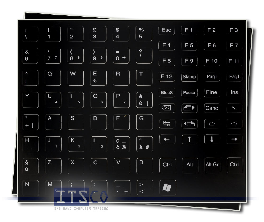 Tastaturaufkleber Italienisch für IBM/Lenovo Notebooks mit schwarzen Tasten