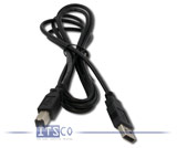 USB Anschluss Kabel Stecker A auf Stecker B für Drucker, Scanner, etc schwarz 1,80 Meter