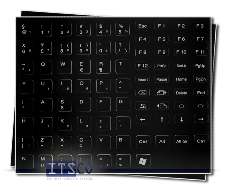 Tastaturaufkleber Niederländisch für IBM/Lenovo Notebooks mit schwarzen Tasten