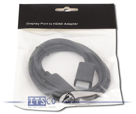 Monitorkabel DisplayPort zu HDMI schwarz 1,80 Meter Neu & OVP
