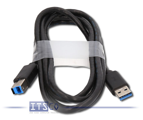 USB3.0 Anschluss Kabel Stecker A auf Stecker B für Drucker, Scanner, etc schwarz 1,80 Meter