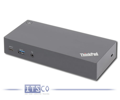 Dockingstation Lenovo Thinkpad USB-C Dock Type 40A9  inkl. USB-C Kabel, 90 Watt-Netzteil und Netzkab