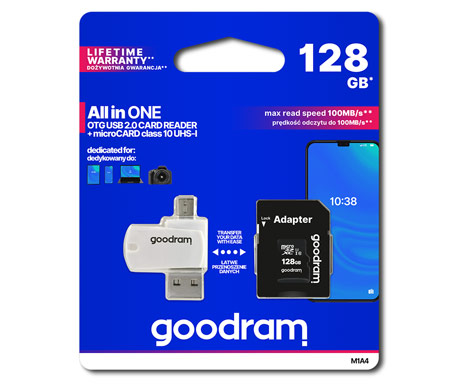 Speicherkarte goodram M1A4 microSDXC Card 128GB Kit