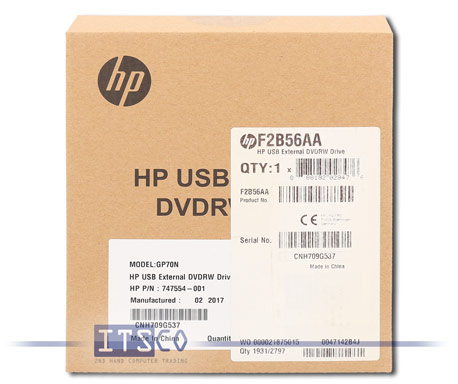 Externer Tragbarer USB-DVD-Brenner HP Neu & OVP