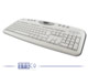 Tastatur Genius K645 Weiss/Grau Deutsch QWERTZ 105 Tasten + 12 Multimediatasten PS/2-Anschluss