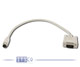Mini DIN 9-polig auf VGA Kabel 38cm Kabellänge weiss/grau