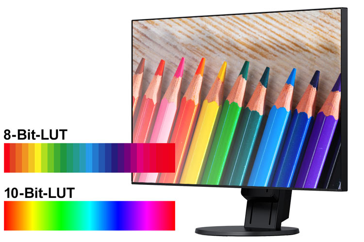 Eizo EV2451-BK: Präzise Farbsteuerung und flüssige Verläufe sorgen für eine beeindruckende Bildqualität