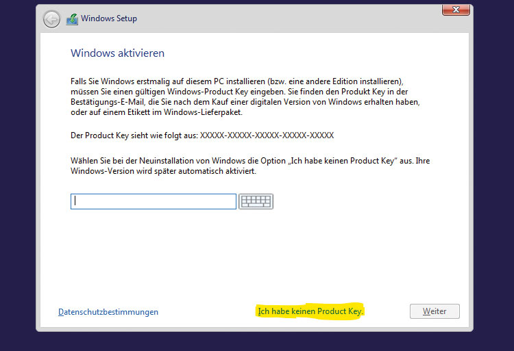 Windows 10 installieren - Windows aktivieren