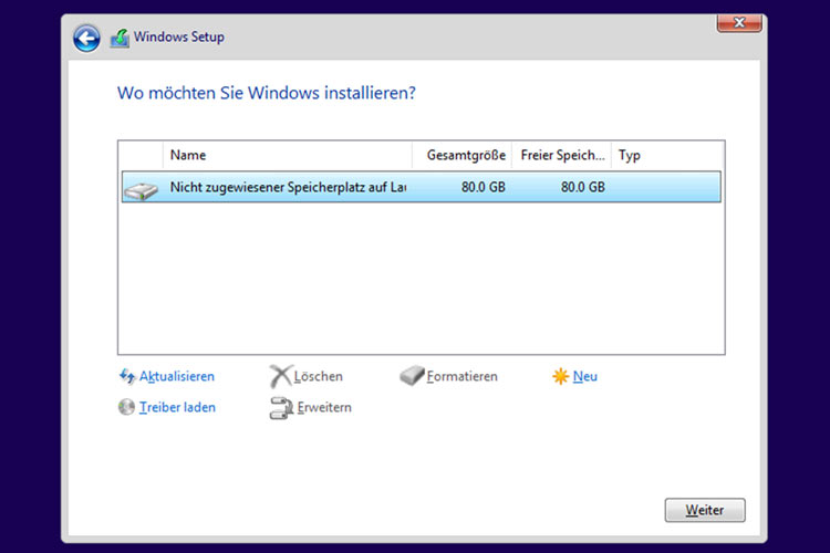 Windows 11 - Laufwerk auswählen