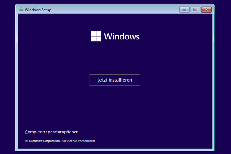 Windows 11 - Installation starten