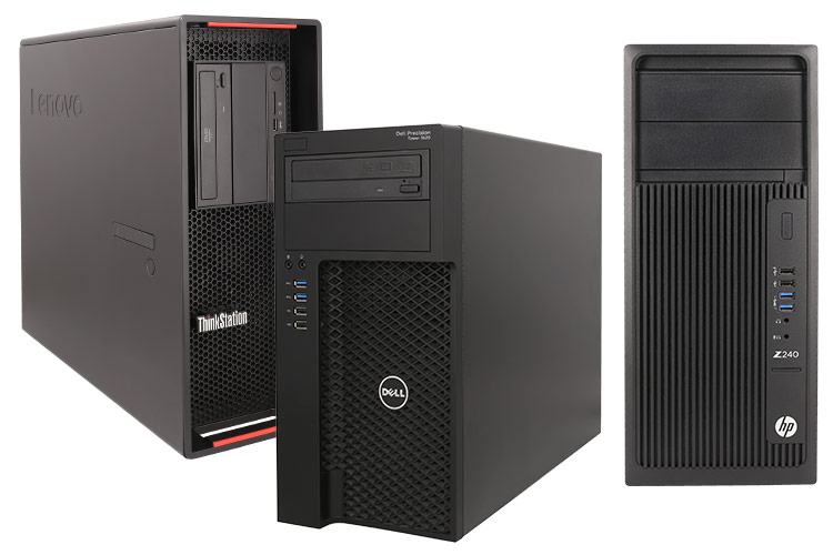 Workstations der Top-Hersteller Lenovo, Dell und HP